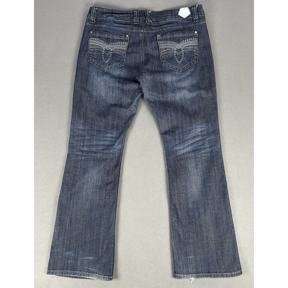Tin Haul Jeans 34x33 Blue Bootcut Distressed Whiskered Cowgirl Western Rodeo - Picture 3 of 14